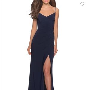 NWT V-Neck Sleeveless Jersey Dress with Slip & Ruching